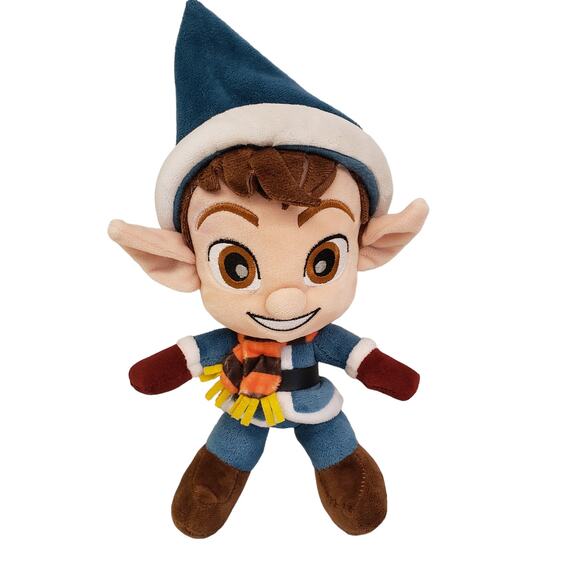 Christmas Elf Plush 9" Stuffed Toy Elf with Scarf Christmas Plush Toys - Picture 7 of 7